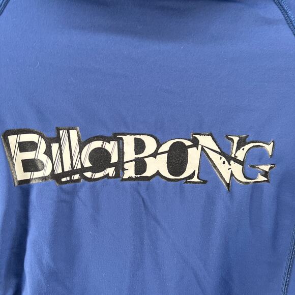 Billabong Rashguard Swim Shirt Boys Youth Large Blue Short Sleeve Surf Swim - Picture 4 of 9